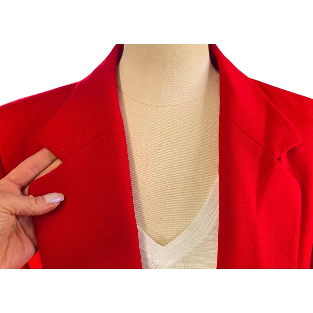 Pendleton Vintage Red Virgin Wool Blazer Made in USA Size 16 - Picture 7 of 14